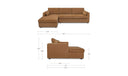 Burrow Sleeper Sectional With Storage Chaise Ginger Left