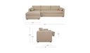 Burrow Sleeper Sectional With Storage Chaise Sand Left