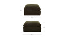 Cates Ottoman Dark Green