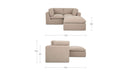 Cates Nook Modular Sectional Pebble
