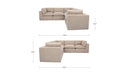 Cates Classic L Modular Sectional Pebble