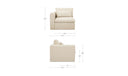 Swift Left Arm Facing Chair Light Beige