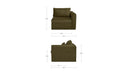 Swift Right Arm Facing Chair Dark Green