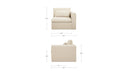 Swift Right Arm Facing Chair Light Beige