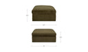 Swift Storage Ottoman Dark Green