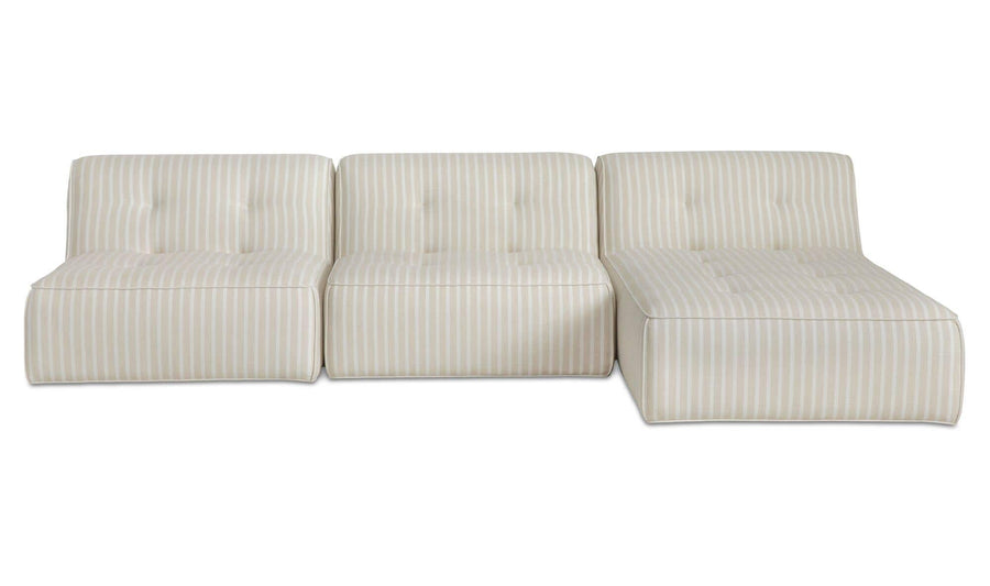 Sunseeker 3 Piece Outdoor Lounge Brown Stripe