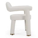 Walbrook - Modern Off-White Fabric + Gold Dining Chair