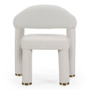 Walbrook - Modern Off-White Fabric + Gold Dining Chair