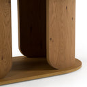 Walbrook - Modern Faux Travertine Ceramic + White Oak Oval Dining Table