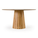 Weiss - Mid-Century Modern Natural Oak Round Dining Table
