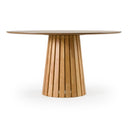 Weiss - Mid-Century Modern Natural Oak Round Dining Table