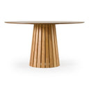 Weiss - Mid-Century Modern Natural Oak Round Dining Table
