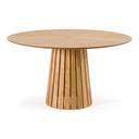 Weiss - Mid-Century Modern Natural Oak Round Dining Table