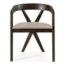Weiss - Mid-Century Modern Light Grey Fabric + Wenge Dining Chair