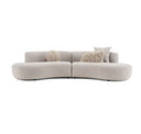 Weldon - Modern Off-White Fabric Curved Sectional Sofa