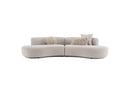 Weldon - Modern Grey Fabric Curved Sectional Sofa