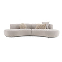 Weldon - Modern Grey Fabric Curved Sectional Sofa