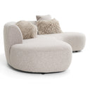 Weldon - Modern Grey Fabric Curved Sectional Sofa