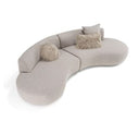 Weldon - Modern Off-White Fabric Curved Sectional Sofa