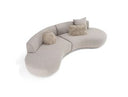 Weldon - Modern Grey Fabric Curved Sectional Sofa