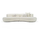 Weldon - Modern Off-White Fabric Curved Sectional Sofa