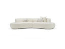 Weldon - Modern Cream Fabric Curved Sectional Sofa