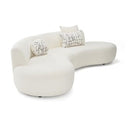 Weldon - Modern Off-White Fabric Curved Sectional Sofa