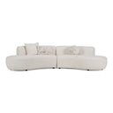 Weldon - Modern Off-White Fabric Curved Sectional Sofa