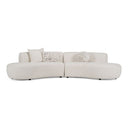 Weldon - Modern Off-White Fabric Curved Sectional Sofa