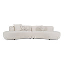 Weldon - Modern Off-White Fabric Curved Sectional Sofa