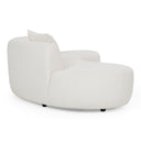 Weldon - Modern Off-White Fabric Curved Sectional Sofa