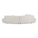 Weldon - Modern Off-White Fabric Curved Sectional Sofa
