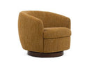 Wendt - Modern Mustard Fabric Swivel Accent Chair