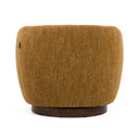 Wendt - Modern Mustard Fabric Swivel Accent Chair