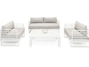 Wharf - Outdoor Light Grey and White Sofa Set