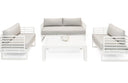 Wharf - Outdoor Light Grey and White Sofa Set