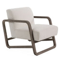 Wilber - Modern Off-White Fabric + Grey Wood Accent Chair