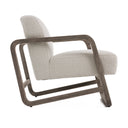 Wilber - Modern Off-White Fabric + Grey Wood Accent Chair