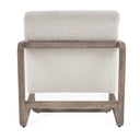 Wilber - Modern Off-White Fabric + Grey Wood Accent Chair