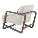 Wilber - Modern Off-White Fabric + Grey Wood Accent Chair