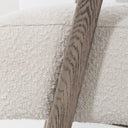 Wilber - Modern Off-White Fabric + Grey Wood Accent Chair