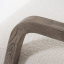 Wilber - Modern Off-White Fabric + Grey Wood Accent Chair
