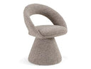 Wiles - Modern Grey Fabric Swivel Dining Chair