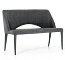 Williamette Mid-Century Dark Grey Fabric Bench