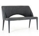 Williamette Mid-Century Dark Grey Fabric Bench