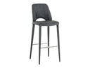 Williamette Mid-Century Dark Grey Fabric Bar Stool