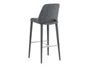 Williamette Mid-Century Dark Grey Fabric Bar Stool