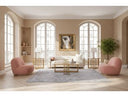 Khan Modern 4-Seater Off White Fabric Sofa