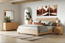 winters - modern natural oak bed