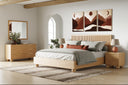 winters - modern natural oak bed